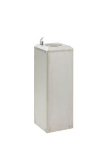 Classic Square Push Button Fountain - Brushed Stainless Finish
