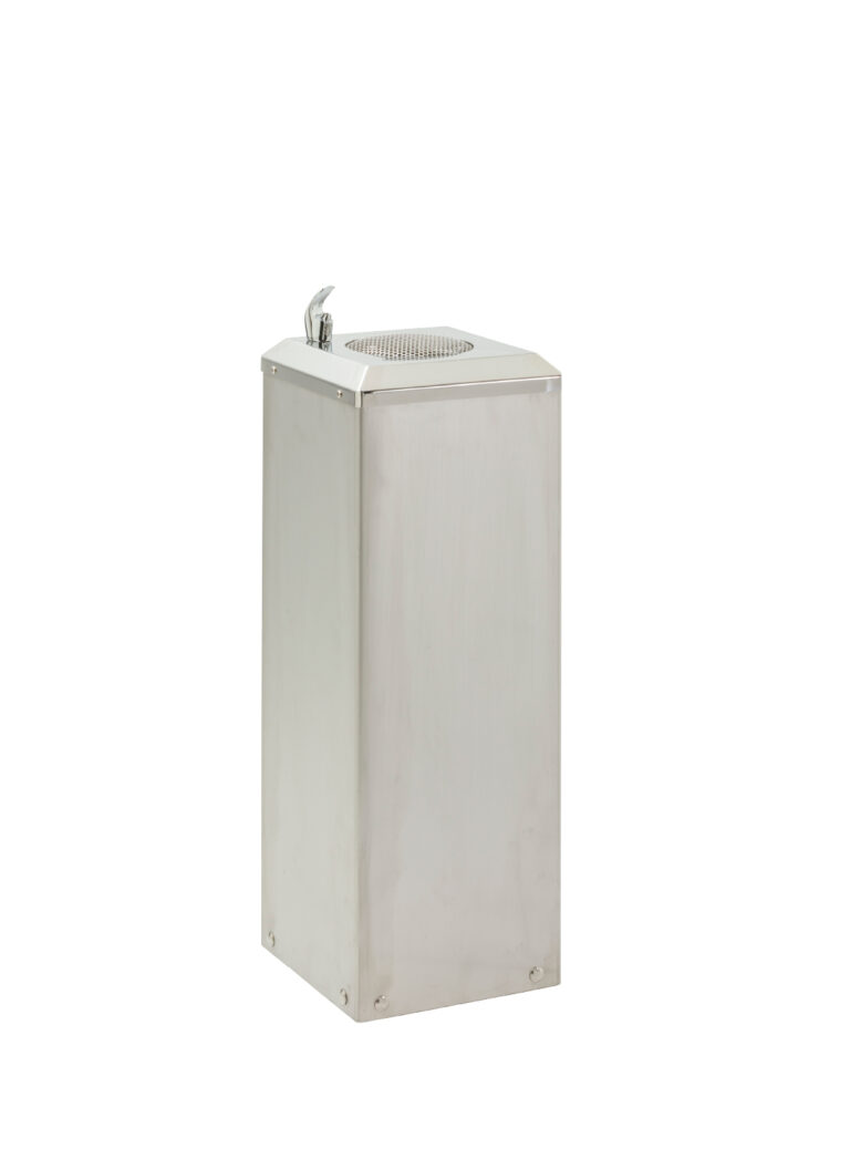 Classic Square Push Button Fountain - Brushed Stainless Finish