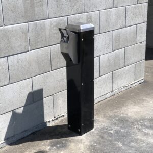 Slim Square Fountain & Bottle Filler with black powder coating.